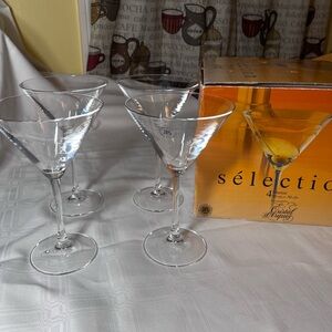 Clear Martini Glass Set